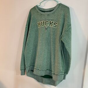 NBA Milwaukee Bucks Green Women's Crew Neck Sweater